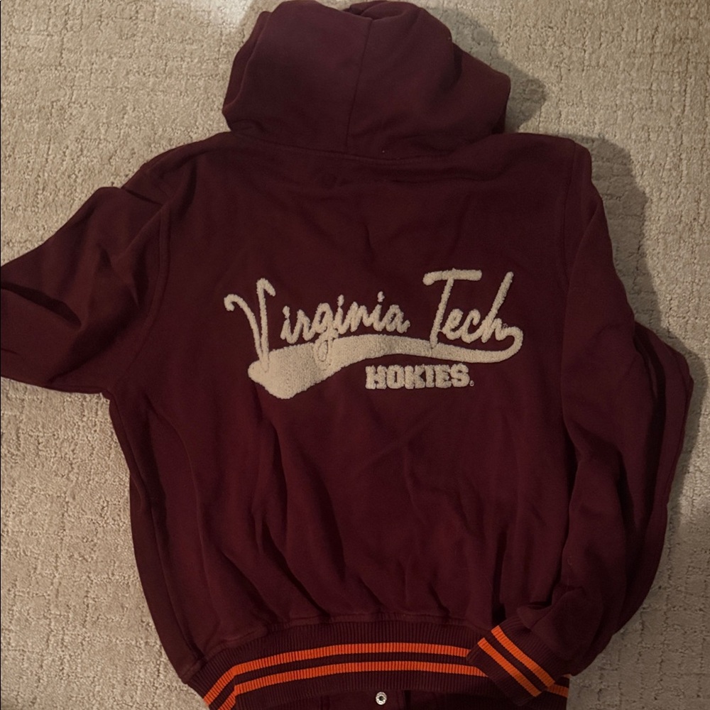 Vintage Virginia Tech Women's Maroon Hoodie